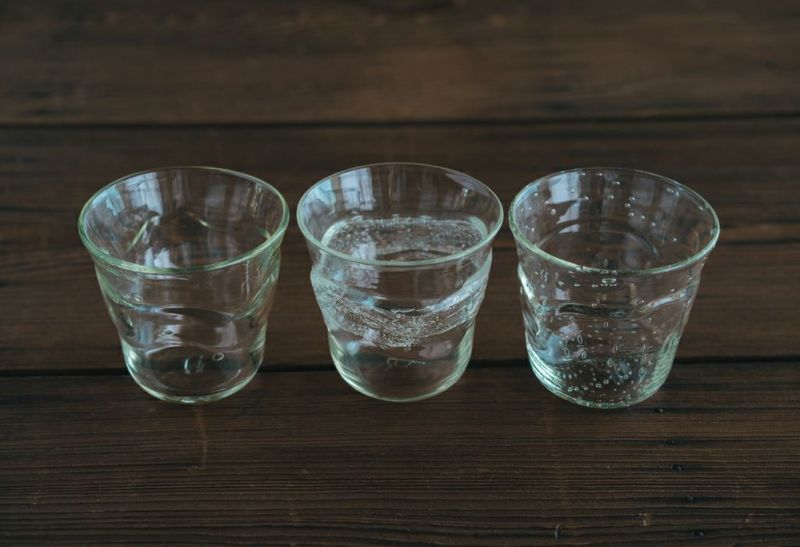 くるみ焼酎グラスさしあわ太巻き ガラス工房 橙 くるみ焼酎グラスさしあわ太巻き ガラス工房 橙