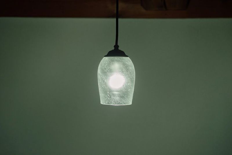 くるみのカフェランプ(すりガラス) 中 | ガラス工房 橙