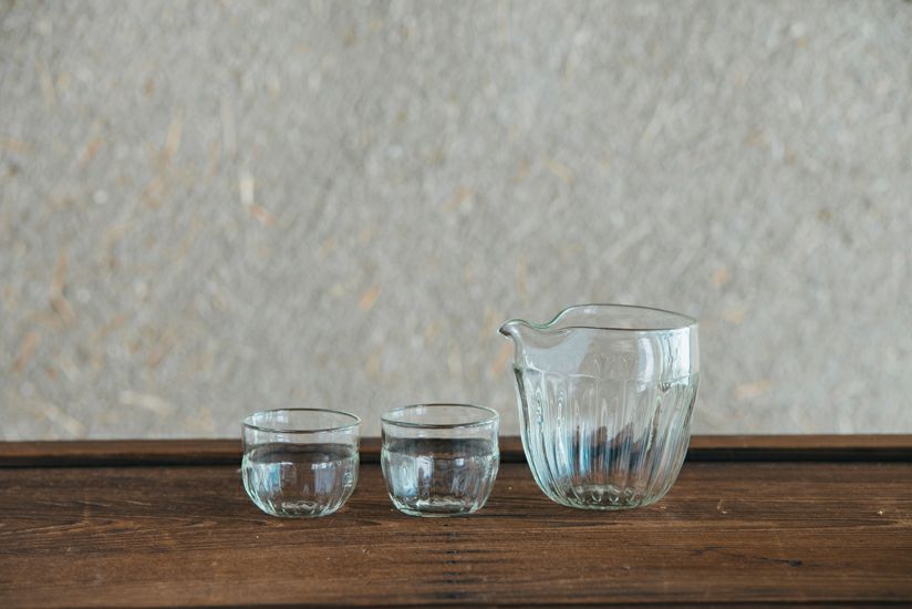 くるみモール酒器セット 細 | ガラス工房 橙