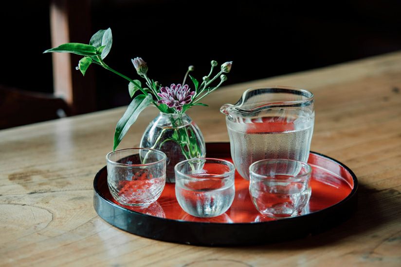 くるみモール酒器セット 細 | ガラス工房 橙